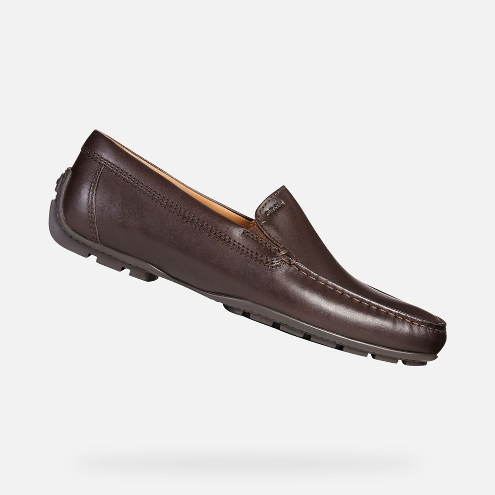Geox Erkek Loafers Koyu Kahverengi - Moner 2Fit - HOU-247839